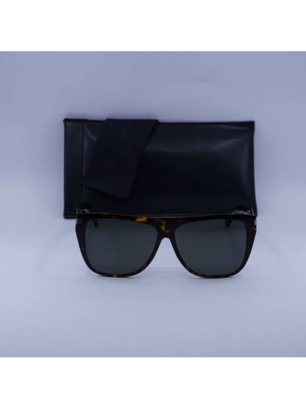 Saint Laurent SL 1 SLIM 002 Square Sunglasses - Havana/Grey - Picture 7 of 10